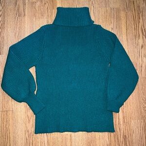 Green Turtleneck Sweater